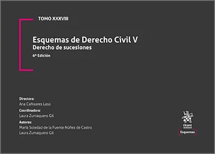 ESQUEMAS. Tomo XXXVIII.- Esquemas de Derecho civil, V: Derecho de sucesiones.