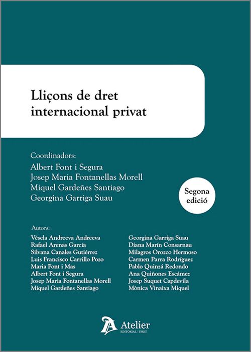 LLIÇONS DE DRET INTERNACIONAL PRIVAT.