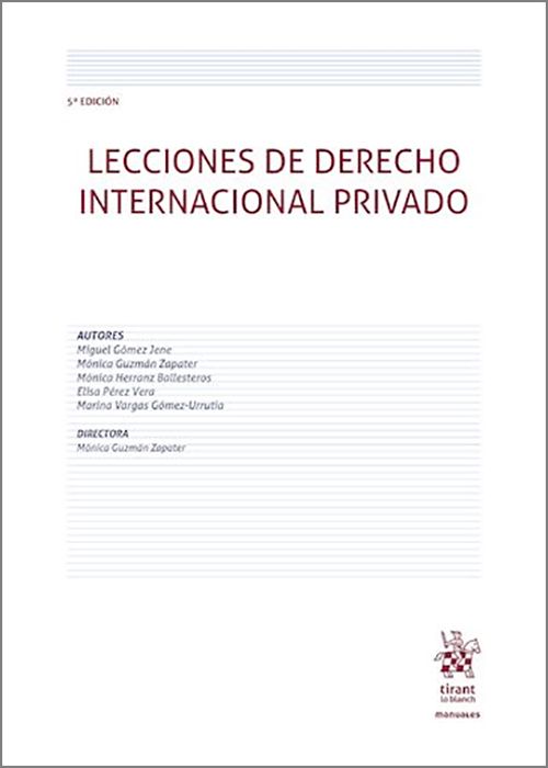 LECCIONES DE DERECHO INTERNACIONAL PRIVADO.