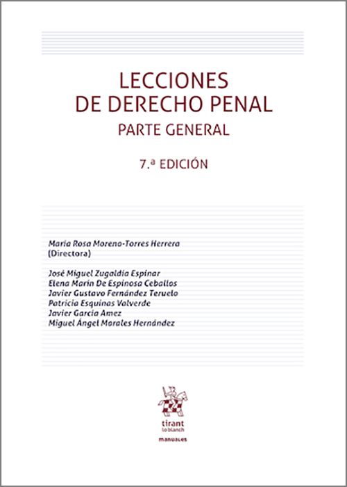 LECCIONES DE DERECHO PENAL. Parte general.