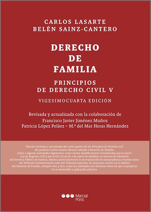 PRINCIPIOS DE DERECHO CIVIL. Tomo V.- Derecho de familia.