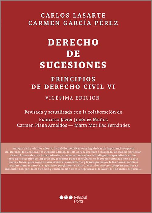PRINCIPIOS DE DERECHO CIVIL. Tomo VI.- Derecho de sucesiones.